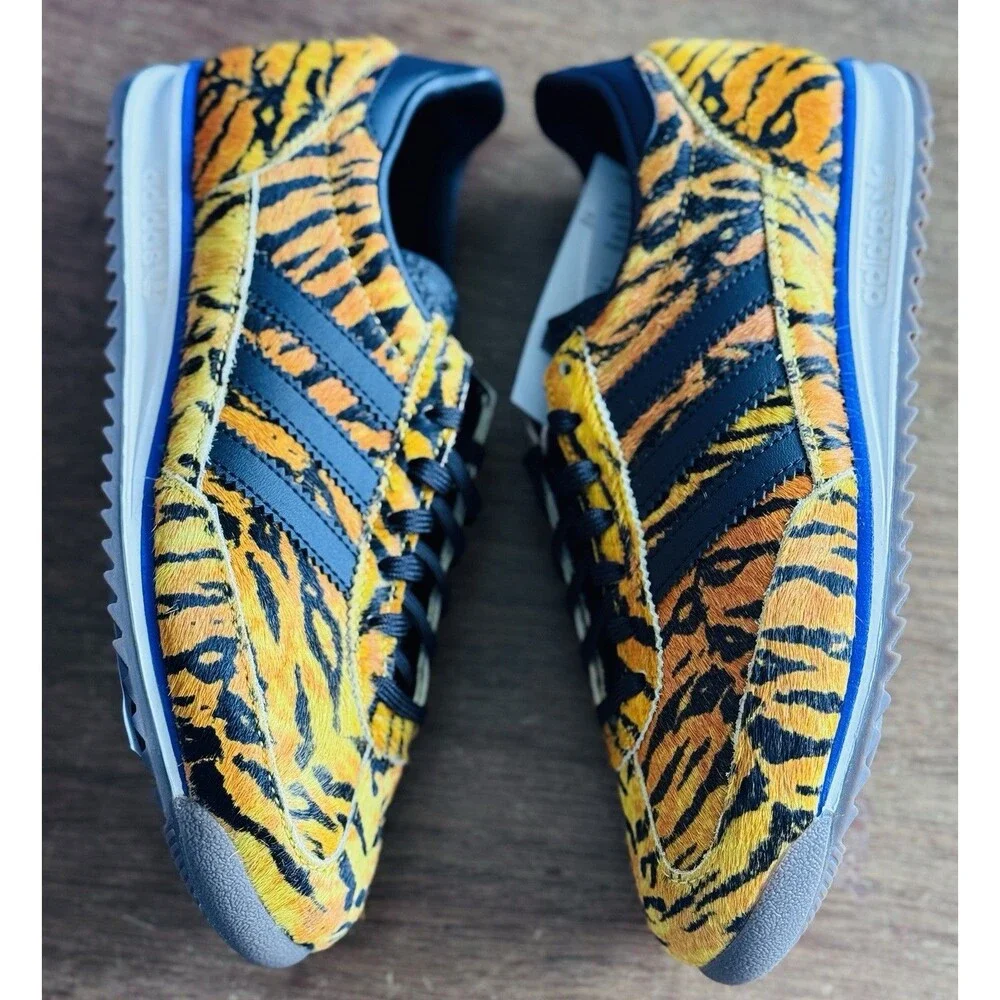 Women’s Size 6.5 adidas SL 72 OG Tiger Print Yellow Core Black KH8812 NIB